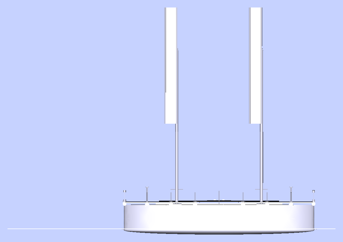 Buoyancy equilibrium - side view